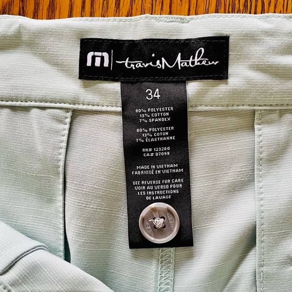 TravisMathew On A Boat Golf Shorts - Heather Neptune Green - Picture 4 of 6